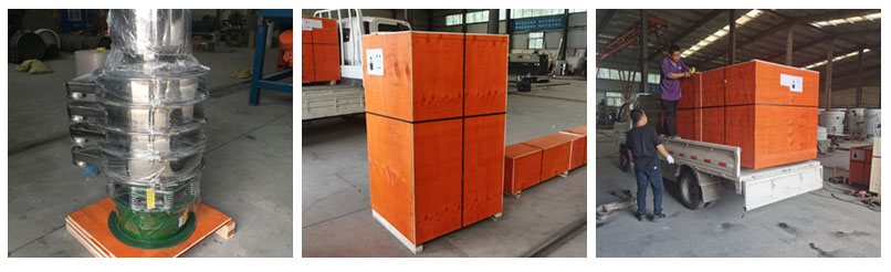 全不銹鋼振動篩包裝，裝箱，裝車。