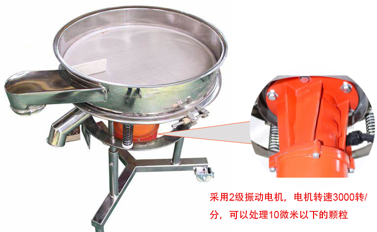 高頻篩特點(diǎn)：框體加高可防止?jié){液往外飛濺；加擋料板可加快排料，提高篩分效率