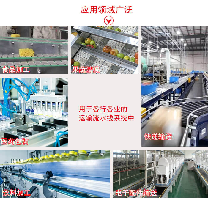 鏈板輸送機(jī)適用行業(yè)：食品加工，果蔬清洗等行業(yè)